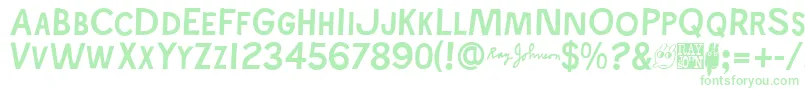 Rayjohns Font – Green Fonts on White Background