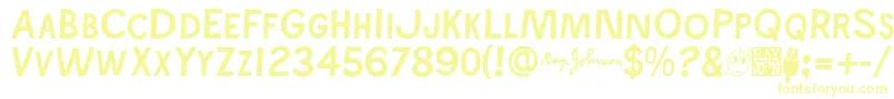 Rayjohns-Schriftart – Gelbe Schriften