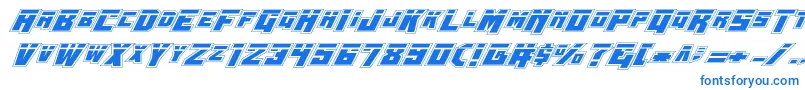 フォントWbv5laserpro – 青いフォント
