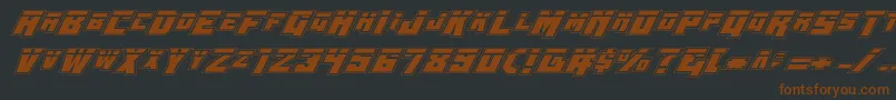 Wbv5laserpro-fontti – ruskeat fontit mustalla taustalla