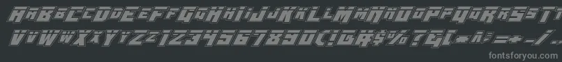 Wbv5laserpro Font – Gray Fonts on Black Background