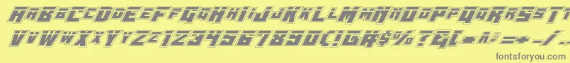 Wbv5laserpro Font – Gray Fonts on Yellow Background