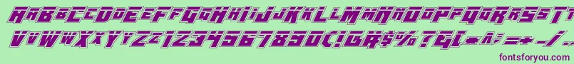 Wbv5laserpro Font – Purple Fonts on Green Background