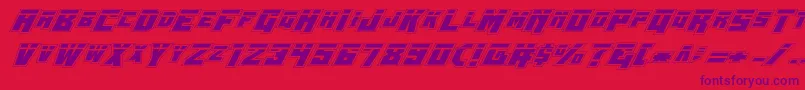 Wbv5laserpro Font – Purple Fonts on Red Background