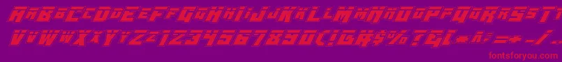 Wbv5laserpro Font – Red Fonts on Purple Background