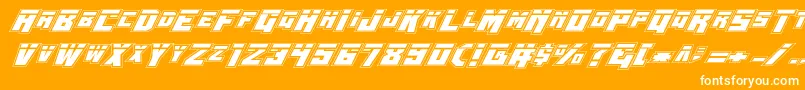 Wbv5laserpro Font – White Fonts on Orange Background