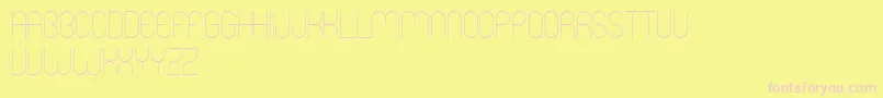 フォントMers – ピンクのフォント、黄色の背景