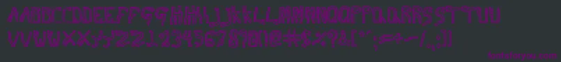 Technetium Font – Purple Fonts on Black Background