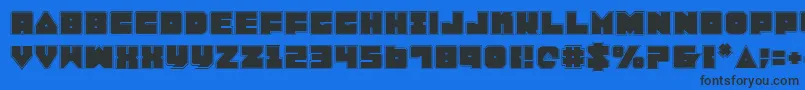 Lobotommyp Font – Black Fonts on Blue Background