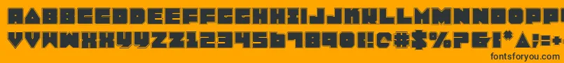 Lobotommyp Font – Black Fonts on Orange Background