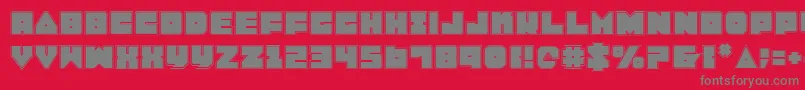 Lobotommyp Font – Gray Fonts on Red Background