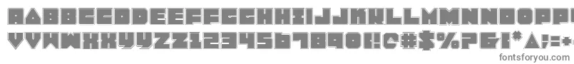フォントLobotommyp – 白い背景に灰色の文字