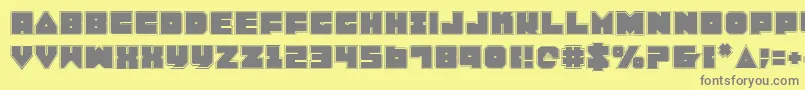 Lobotommyp Font – Gray Fonts on Yellow Background