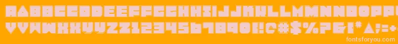 Lobotommyp Font – Pink Fonts on Orange Background