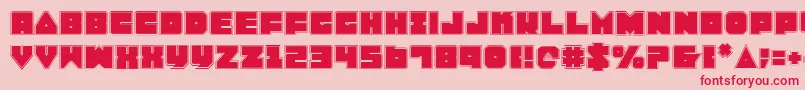 Lobotommyp Font – Red Fonts on Pink Background