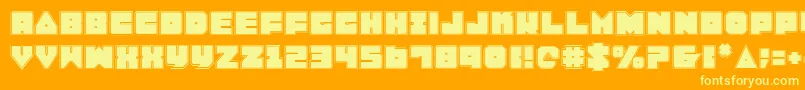 Lobotommyp Font – Yellow Fonts on Orange Background