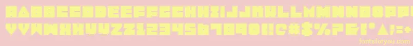 Lobotommyp Font – Yellow Fonts on Pink Background