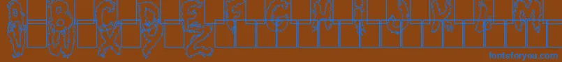 Шрифт Splash – синие шрифты на коричневом фоне