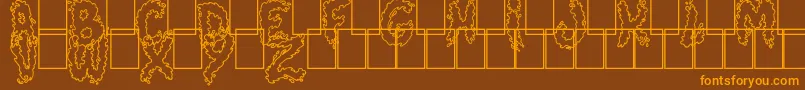 Splash Font – Orange Fonts on Brown Background