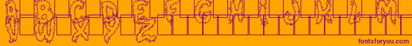 Splash Font – Purple Fonts on Orange Background