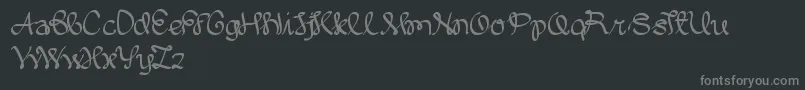 WrittenOnTheHand Font – Gray Fonts on Black Background