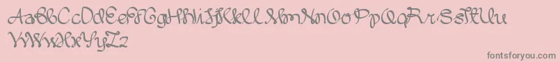 Шрифт WrittenOnTheHand – серые шрифты на розовом фоне