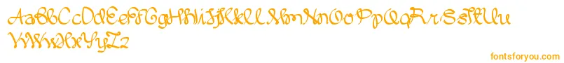 WrittenOnTheHand-Schriftart – Orangefarbene Schriften