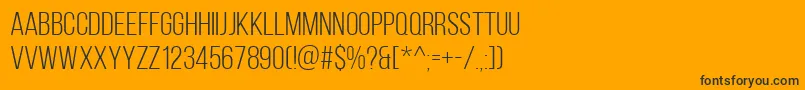 BebasNeueBook Font – Black Fonts on Orange Background