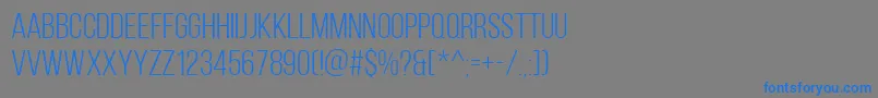 フォントBebasNeueBook – 灰色の背景に青い文字