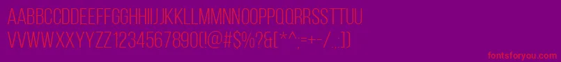 フォントBebasNeueBook – 紫の背景に赤い文字