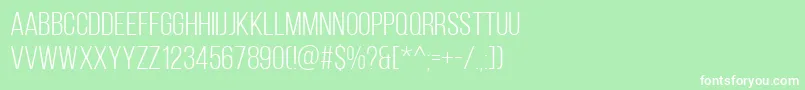フォントBebasNeueBook – 緑の背景に白い文字