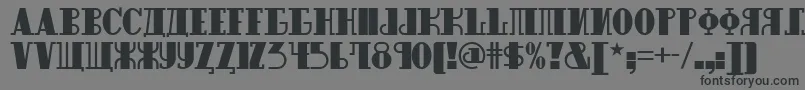Шрифт Raskalnikov – чёрные шрифты на сером фоне
