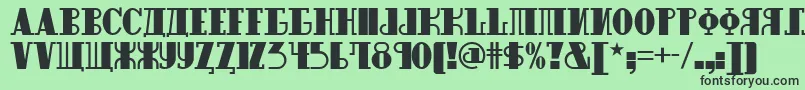 Шрифт Raskalnikov – чёрные шрифты на зелёном фоне