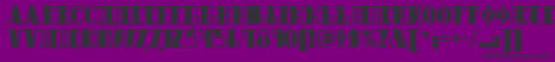Czcionka Raskalnikov – czarne czcionki na fioletowym tle