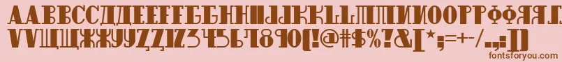 Raskalnikov Font – Brown Fonts on Pink Background