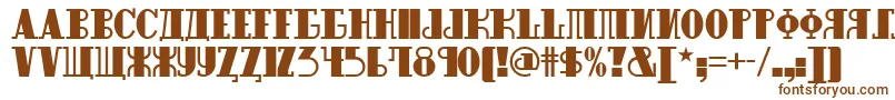 フォントRaskalnikov – 白い背景に茶色のフォント