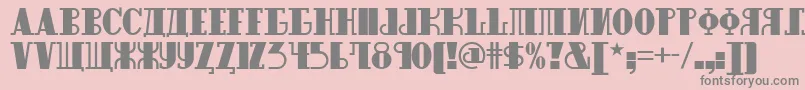 Raskalnikov Font – Gray Fonts on Pink Background