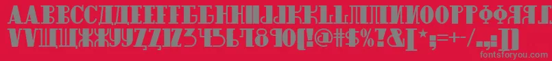 Raskalnikov Font – Gray Fonts on Red Background