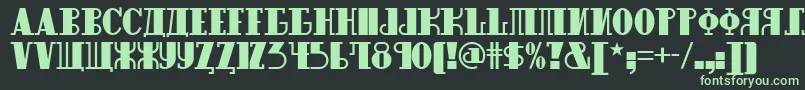 More about Raskalnikov Font Raskalnikov Font – Green Fonts on Black Background