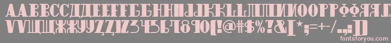 フォントRaskalnikov – 灰色の背景にピンクのフォント