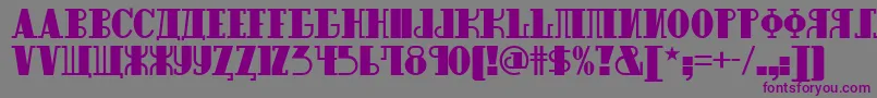 Czcionka Raskalnikov – fioletowe czcionki na szarym tle