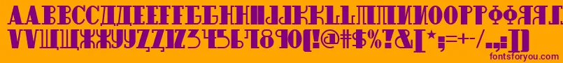 Шрифт Raskalnikov – фиолетовые шрифты на оранжевом фоне