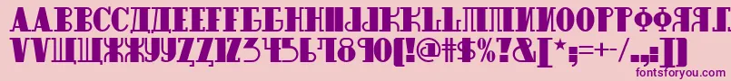 Raskalnikov Font – Purple Fonts on Pink Background