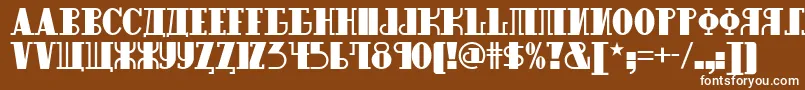 Raskalnikov Font – White Fonts on Brown Background