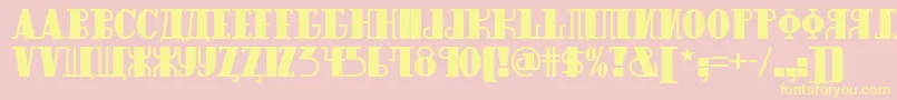 Raskalnikov Font – Yellow Fonts on Pink Background