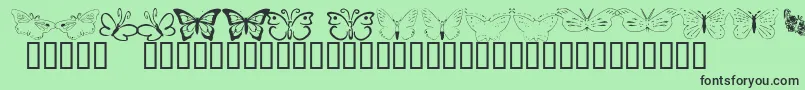 Butterflyheaven Font – Black Fonts on Green Background