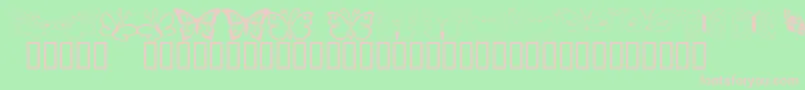 Butterflyheaven Font – Pink Fonts on Green Background