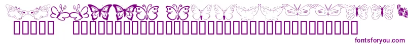 Butterflyheaven-Schriftart – Violette Schriften auf weißem Hintergrund