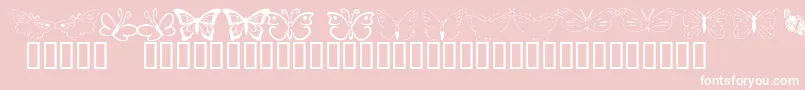 Butterflyheaven Font – White Fonts on Pink Background