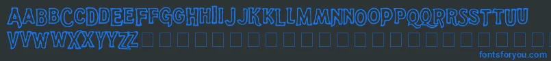 QuixoticQuixotic2 Font – Blue Fonts on Black Background